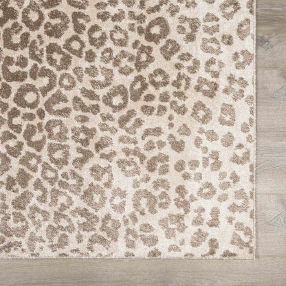 Tan Bonhill Leopard Print Area Rug [Online Only]