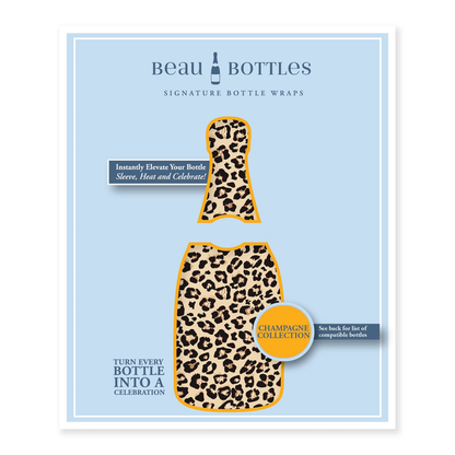 Tan Leopard Champagne Bottle Wrap