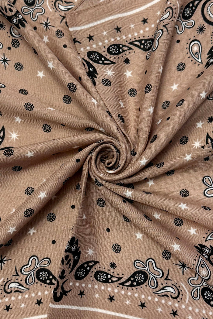 Tan Paisley Wildrag Bandana