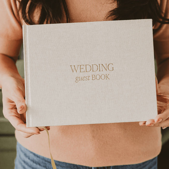Tan Wedding Guestbook [Online Only]