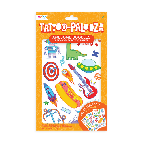 Tattoo-Palooza Temporary Tattoos - Over the Rainbow in packaging