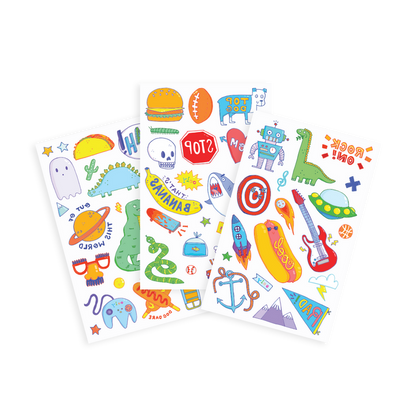 OOLY Tattoo-Palooza Temporary Tattoos - Over the Rainbow - displaying all 3 Sheets