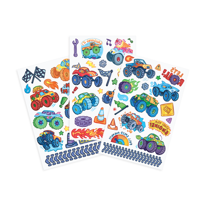 OOLY Tattoo-Palooza Temporary Tattoos - Monster Truck  out of packaging