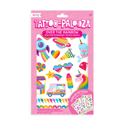 Tattoo-Palooza Temporary Tattoos - Over the Rainbow - in packaging