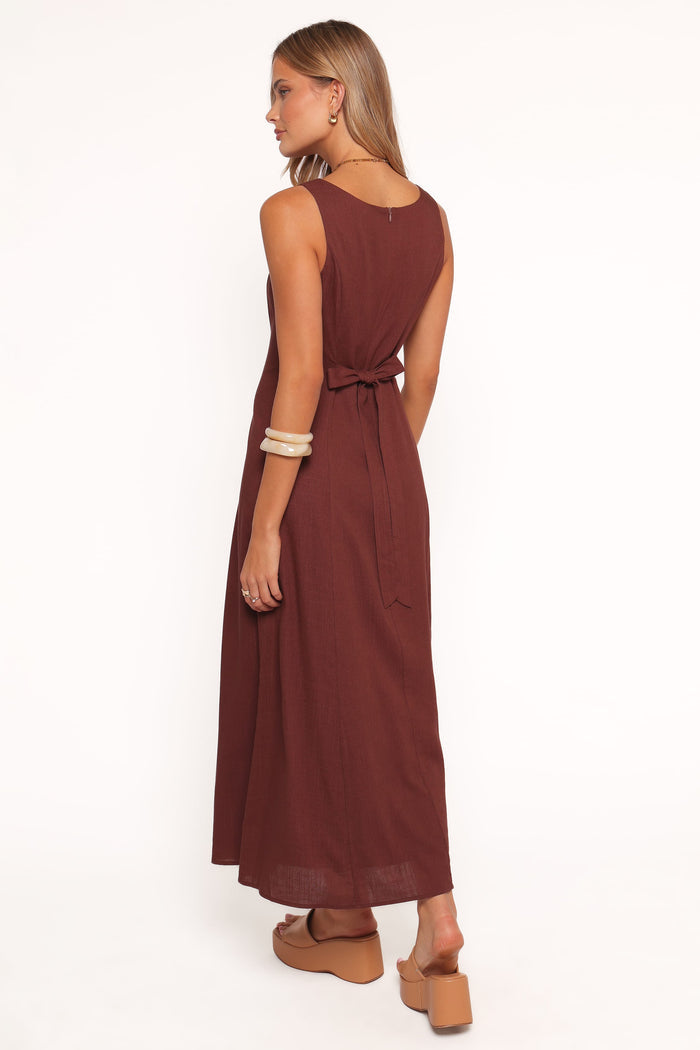 Petal and Pup USA DRESSES Tatum Maxi Dress - Chocolate