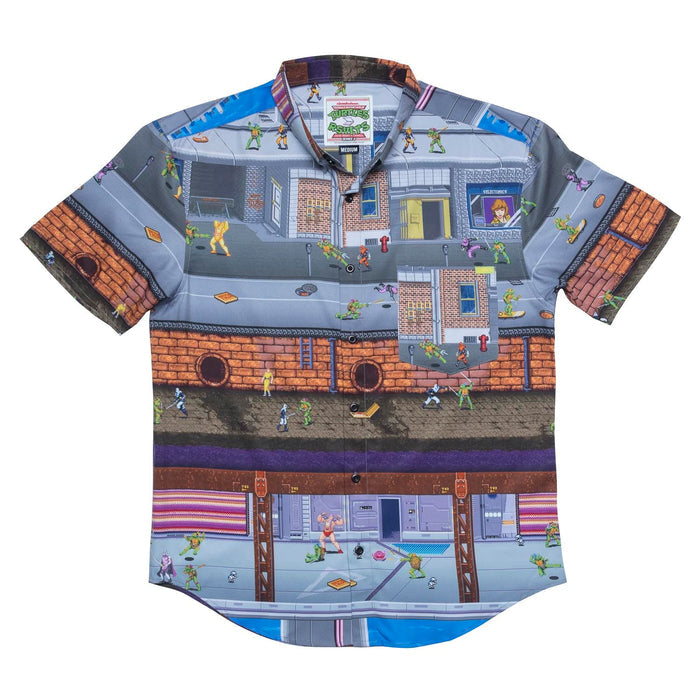 RSVLTS Nickelodeon Short Sleeve Shirt Teenage Mutant Ninja Turtles "Button Mashers" – KUNUFLEX Short Sleeve Shirt