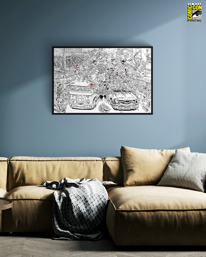 Teenage Mutant Ninja Turtles Pizza Van Mirage Variant Poster