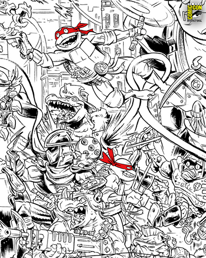 Teenage Mutant Ninja Turtles Pizza Van Mirage Variant Poster