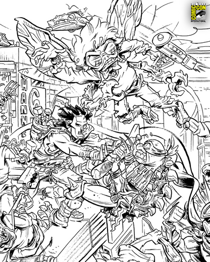 Teenage Mutant Ninja Turtles Pizza Van Mirage Variant Poster