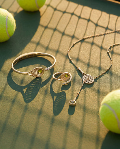Tennis Racket 'You Are Serving' Wrap Ring