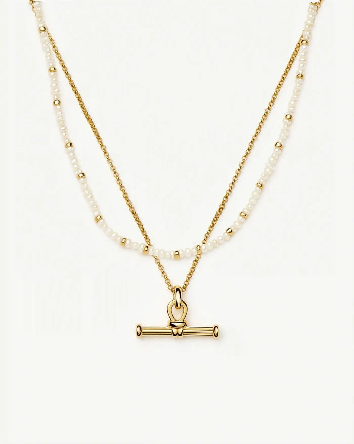 Andy Everyday Pearl Set | 18ct Gold Plated, Pearl Necklaces Missoma