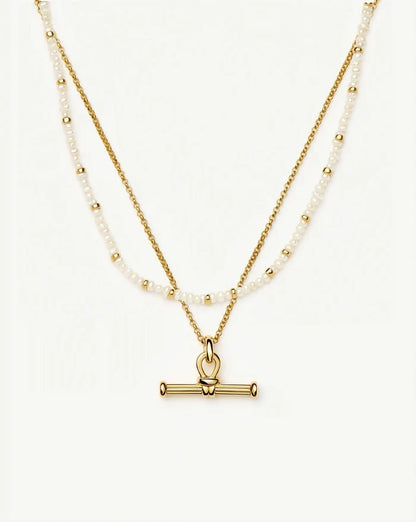 Andy Everyday Pearl Set | 18ct Gold Plated, Pearl Necklaces Missoma