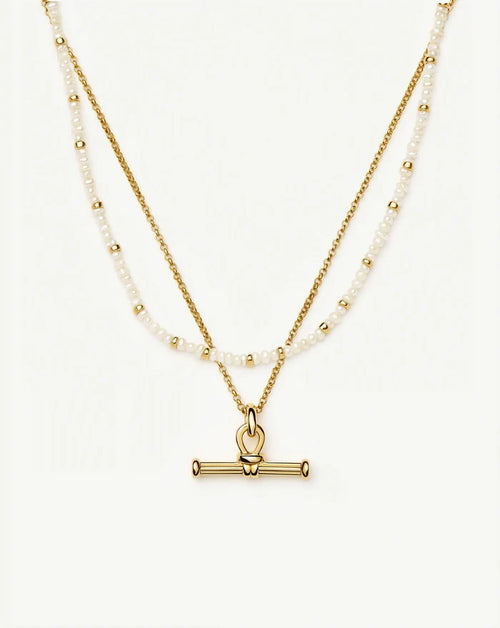 Andy Everyday Pearl Set | 18ct Gold Plated, Pearl Necklaces Missoma