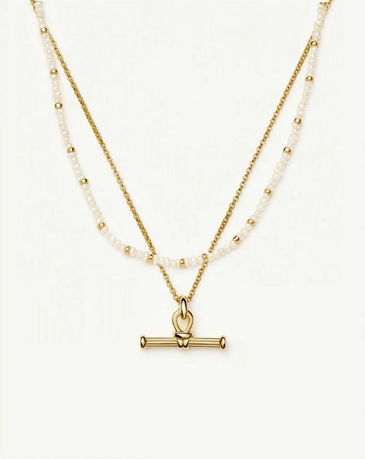 Andy Everyday Pearl Set | 18ct Gold Plated, Pearl Necklaces Missoma