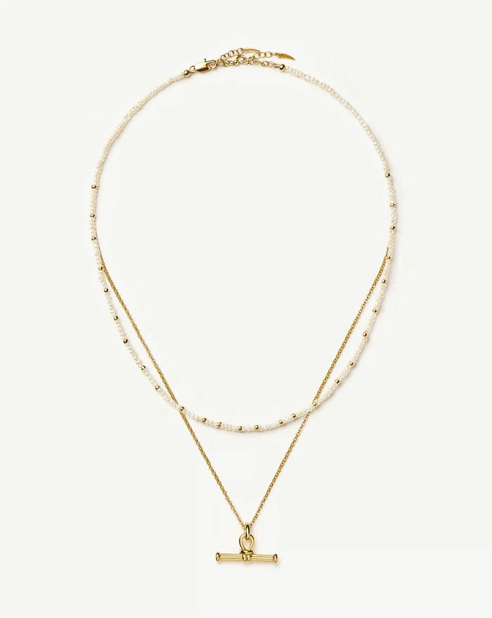 Andy Everyday Pearl Set | 18ct Gold Plated, Pearl Necklaces Missoma
