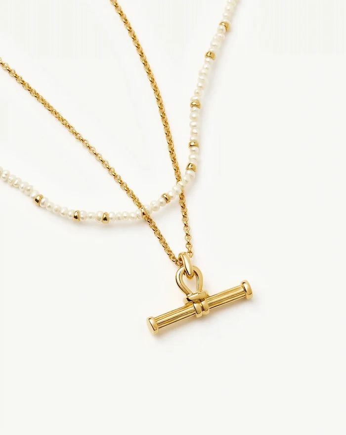 Andy Everyday Pearl Set | 18ct Gold Plated, Pearl Necklaces Missoma