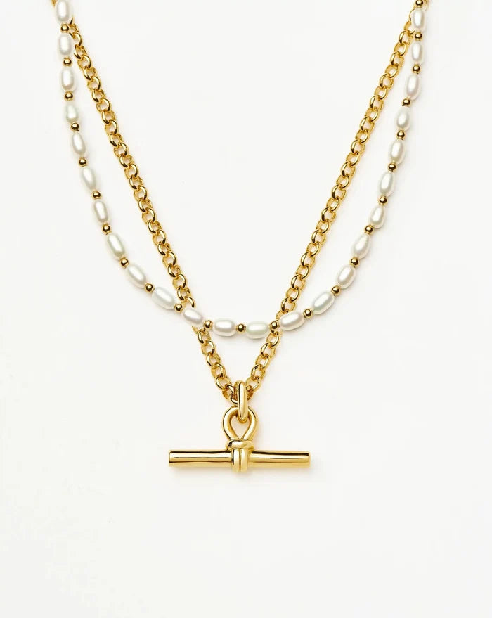 The Andy Pearl Necklace Set | 18ct Gold Plated/Pearl Necklaces Missoma