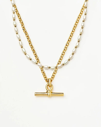The Andy Pearl Necklace Set | 18ct Gold Plated/Pearl Necklaces Missoma