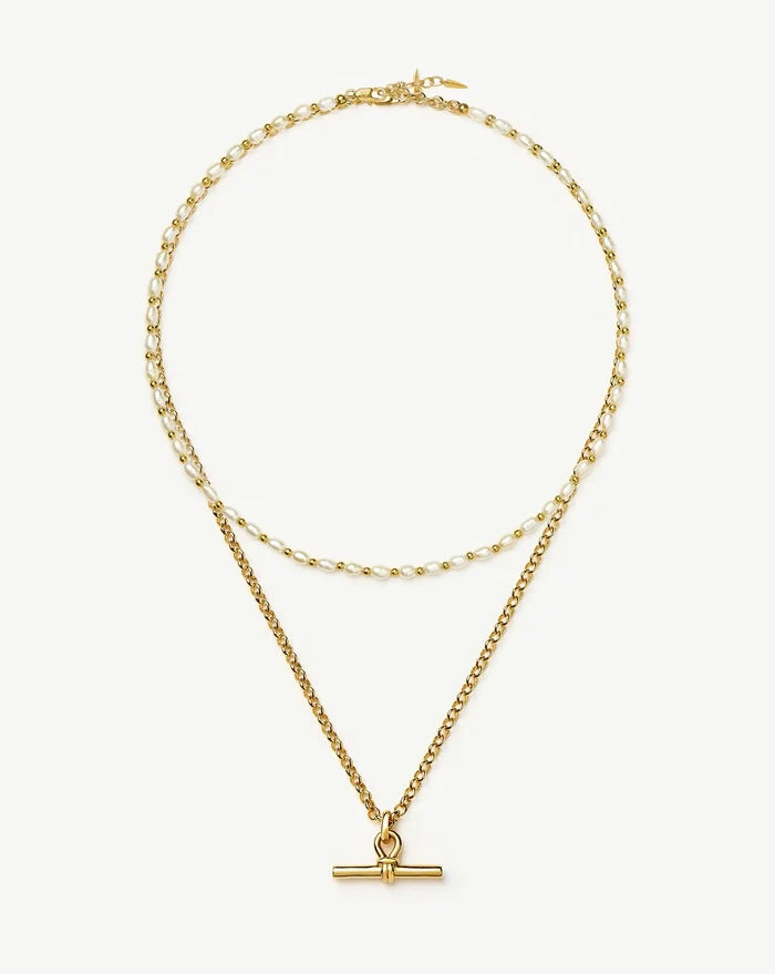 The Andy Pearl Necklace Set | 18ct Gold Plated/Pearl Necklaces Missoma