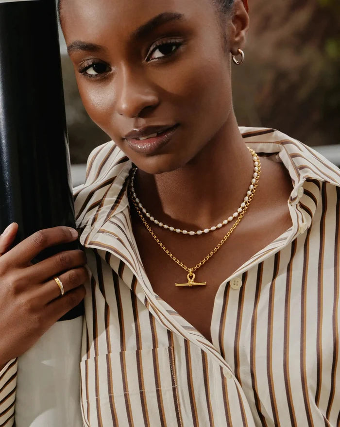 The Andy Pearl Necklace Set | 18ct Gold Plated/Pearl Necklaces Missoma