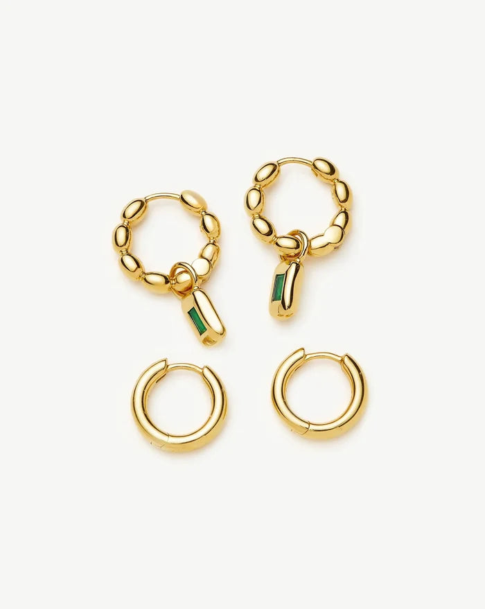 The Destination Hoop Set | 18ct Gold Plated Earrings Missoma