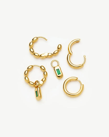 The Destination Hoop Set | 18ct Gold Plated Earrings Missoma