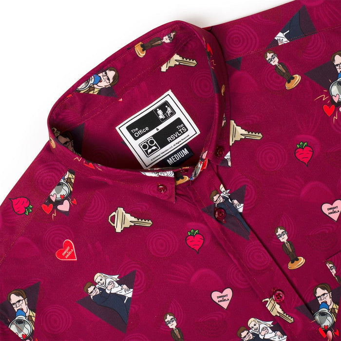 RSVLTS XS The Office Short Sleeve Shirt The Office "Heartbeets" – KUNUFLEX Short Sleeve Shirt