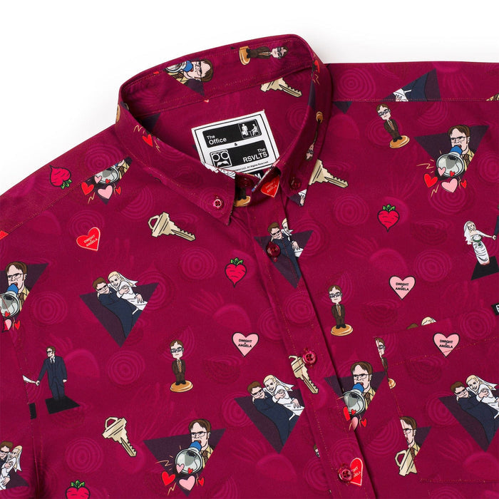 RSVLTS The Office Short Sleeve Shirt The Office "Heartbeets" – KUNUFLEX Short Sleeve Shirt