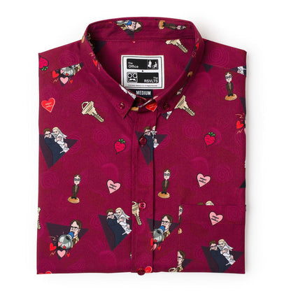 RSVLTS The Office Short Sleeve Shirt The Office "Heartbeets" – KUNUFLEX Short Sleeve Shirt