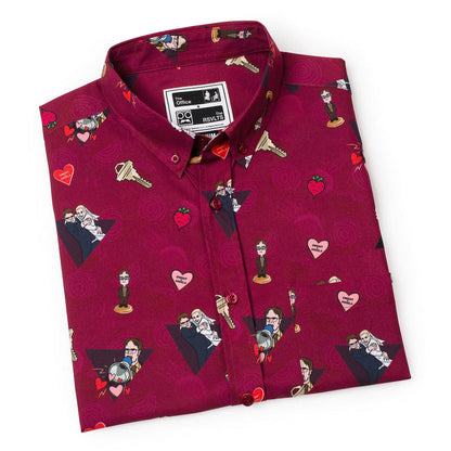 RSVLTS The Office Short Sleeve Shirt The Office "Heartbeets" – KUNUFLEX Short Sleeve Shirt