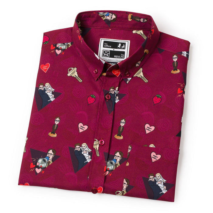 RSVLTS The Office Short Sleeve Shirt The Office "Heartbeets" – KUNUFLEX Short Sleeve Shirt
