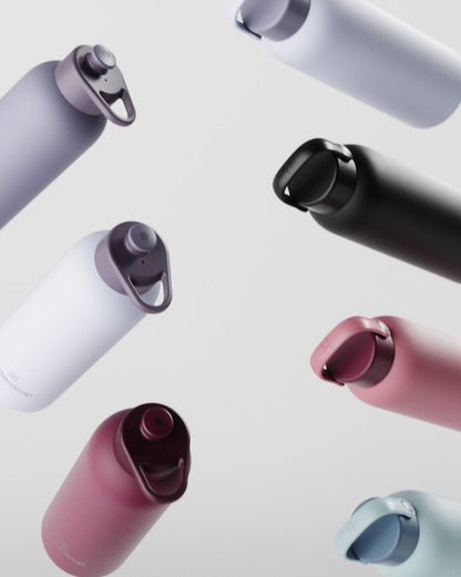 Thermo Steel Bottle · Carry Cap floating display.