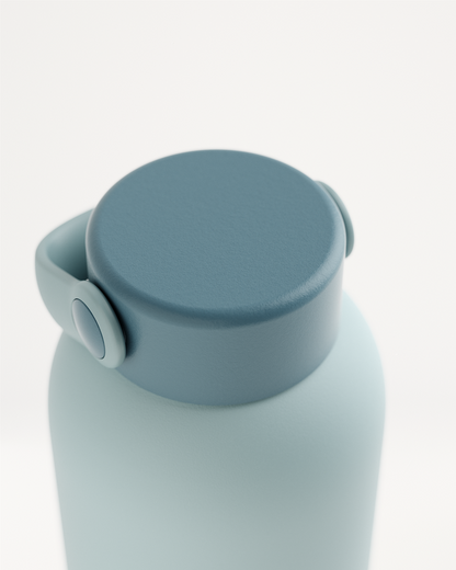 Thermo Steel Bottle · Carry Cap, 600ml reusable design.
