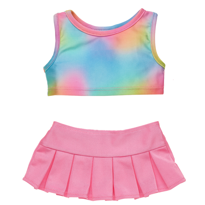 Tie Dye Tank and Pleated Skirt Set