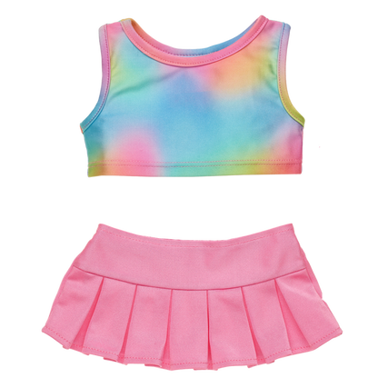 Tie Dye Tank and Pleated Skirt Set