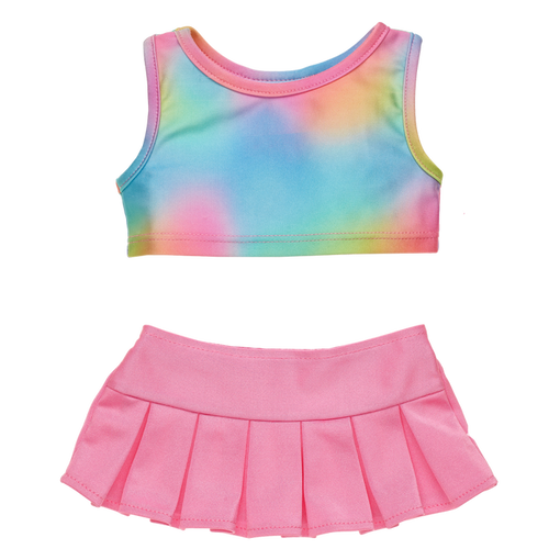 Tie Dye Tank and Pleated Skirt Set