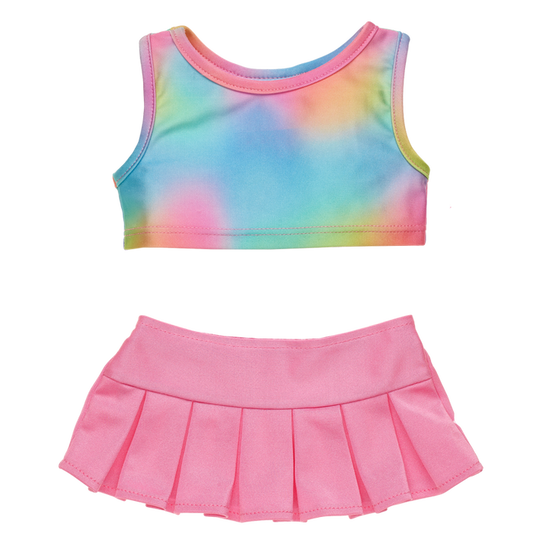 Tie Dye Tank and Pleated Skirt Set