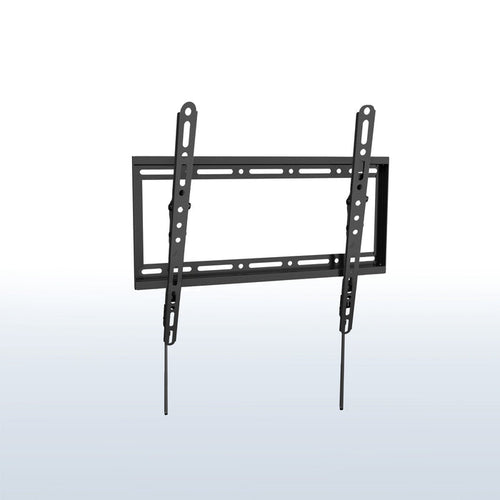 Black TV wall mount on a light gray background