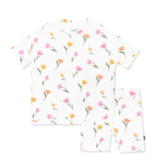 Product photo of the Toddler Biker Short Set in Tulip