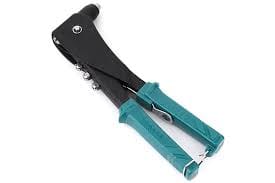 Total 10.5" Aluminium Body Hand Riveter, 4-in-1     (2.4mm, 3.2mm, 4mm, 4.8mm), Sturdy and Durable, One Hand Rivet Tool. Ideal for Metal, Plastic and Leather - THT32105 TOTAL TOOLS