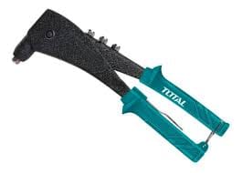Total 10.5" Aluminium Body Hand Riveter, 4-in-1     (2.4mm, 3.2mm, 4mm, 4.8mm), Sturdy and Durable, One Hand Rivet Tool. Ideal for Metal, Plastic and Leather - THT32105 TOTAL TOOLS