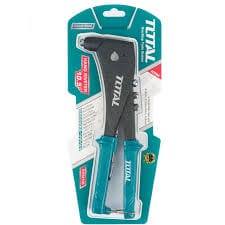 Total 10.5" Aluminium Body Hand Riveter, 4-in-1     (2.4mm, 3.2mm, 4mm, 4.8mm), Sturdy and Durable, One Hand Rivet Tool. Ideal for Metal, Plastic and Leather - THT32105 TOTAL TOOLS
