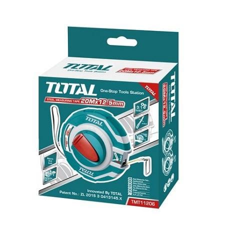 Total Steel Measuring Tape 20M x 12.5 MM-  TMT11206 Mega