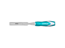 TOTAL WOOD CHISEL 3/4" (19MM), Cr-V Construction, Soft Grip with Hammer Steel-end Cap. Ideal for Carving Wood, Carpentry, Sculpting, Framing, Woodturning, Furniture, Crafts and Woodwork THT41196 MEGA