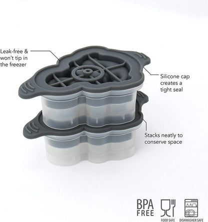 Tovolo SlowMelting Novelty Anchor Ice Silicone Sealed Lid Set of 2 Stackable Molds