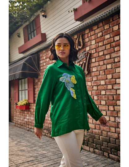 Tropic Stitch Green Shirt