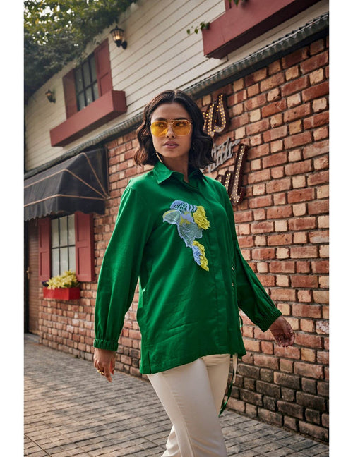 Tropic Stitch Green Shirt