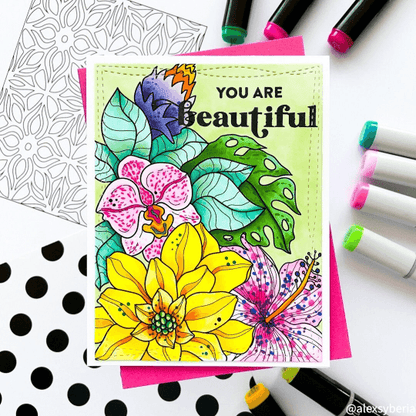 Tropical Vibes Digital Stamp - Alex Syberia Designs