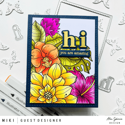 Tropical Vibes Digital Stamp - Alex Syberia Designs