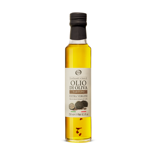 Bottle of Olio di Oliva olive oil with a label